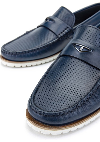 Erkek Hakiki Deri Lacivert Loafer Ayakkabı 355 13973 Erk Ayk Y24 Lacıvert fırsatları