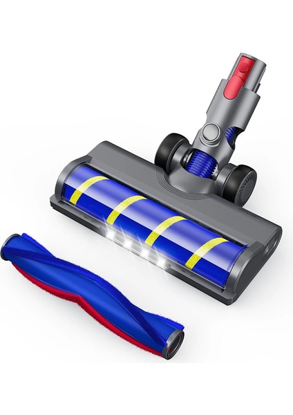 Dyson V15S Detect SUBMARINE™,V15 Detect™ Uyumlu Süpürge LED Işıklı Parke Zemin Başlığı,pp Kıllı Rulo