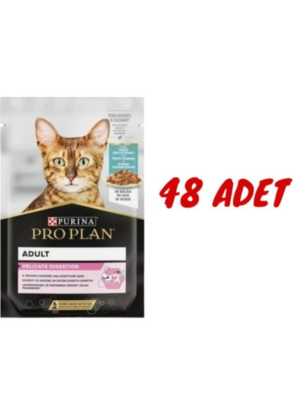 Pro Plan Pouch Sos Içinde Okyanus Balıklı Yetişkin Kedi Konservesi 85 gr x 48 Adet