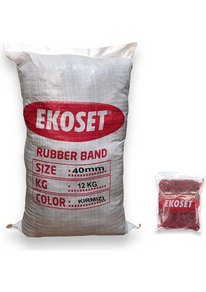 Toptan Kırmızı Maydonoz Lastiği 40MM 12 kg