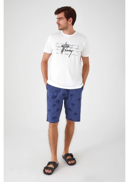 %100 Pamuklu Erkek T-Shirt Şort Takım