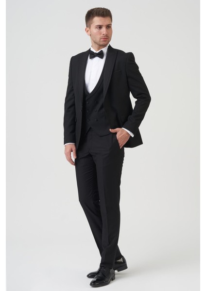 Phoenix D2406 Slim Fit 6 Drop Likralı Damatlık Takım Elbise Siyah fiyatları
