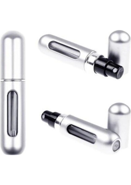 Gri Cep Parfüm Şişesi Doldurulabilir Mini 5 ml modelleri