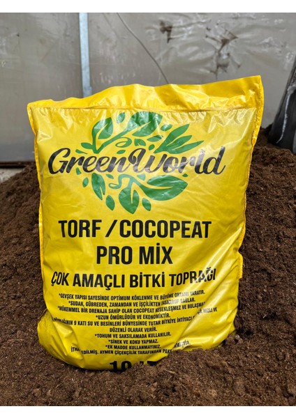 Green World 10 Litre Ithal Çok Amaçlı Bitki Toprağı Torf Cocopeat Pro Mix - Kokopit Özel Karışım Saksı Harcı modelleri