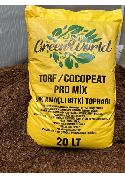 Green World 20 Litre Ithal Çok Amaçlı Bitki Toprağı Torf Cocopeat Pro Mix - Kokopit Özel Karışım Saksı Harcı modelleri