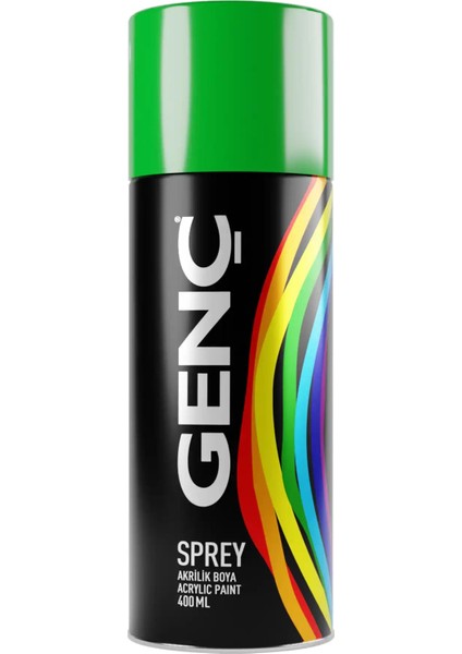 Sprey Boya Düz Renkler 6018 Açık Yeşil 400 ml