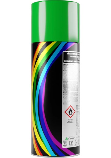 Sprey Boya Düz Renkler 6018 Açık Yeşil 400 ml