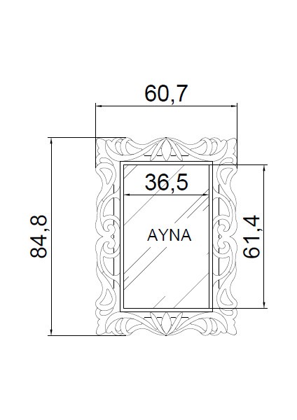 Bmd Mobilya Dekoratif Ayna 1 Beyaz