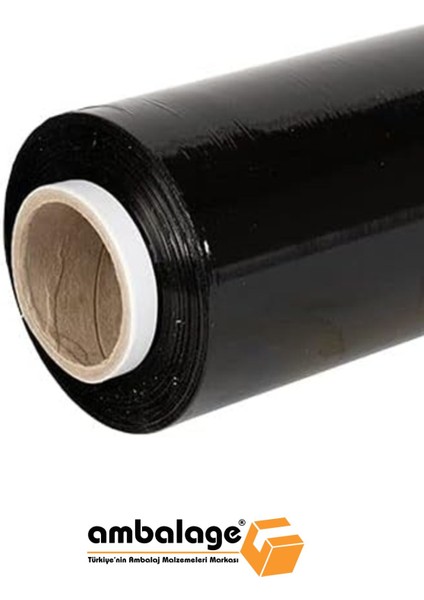 Net 100 Metre 23 Mic Kalın Siyah Eşya Mobilya Sarma Koruma Ambalaj Streci Taşınma Koli Streci