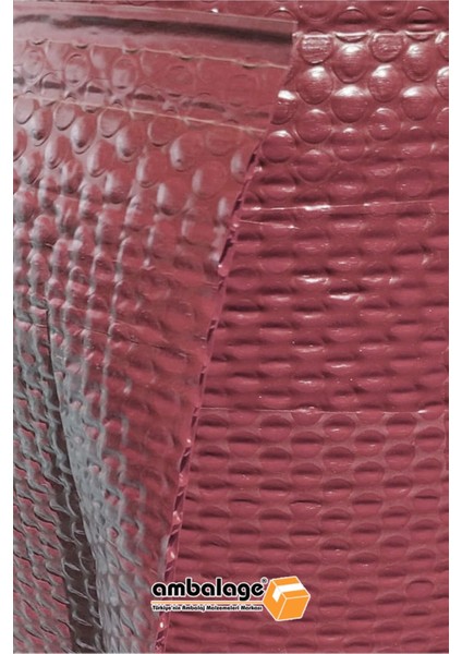Balonlu Naylon 100 cm x 5 Metre 320 gr Kalın Üç Kat Kırmızı Balonlu Naylon Patpat Pıt Pıt