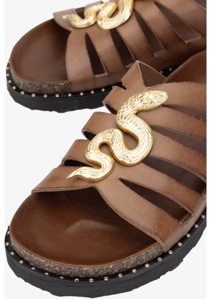 Anna Kadın Taba Deri Terlik 985 24-6503 Bn Trlk Y24 modelleri