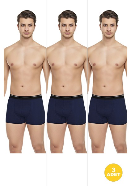 Erkek 3'lü Likralı Slim Fit Ince Kumaş Özel Paketinde Ekonomik Boxer