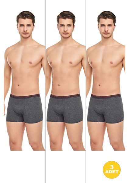 Erkek 3'lü Likralı Slim Fit Ince Kumaş Özel Paketinde Ekonomik Boxer