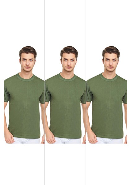 Erkek Slim Fit Sıfır Yaka Fanila T-Shirt 3'lü Paket fiyatları
