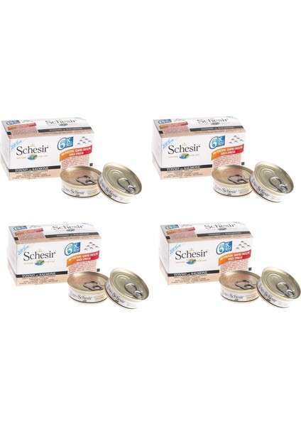 Multipack Ton ve Somonlu Kedi Konservesi 6 x 50 gr. 4 Lü Paket