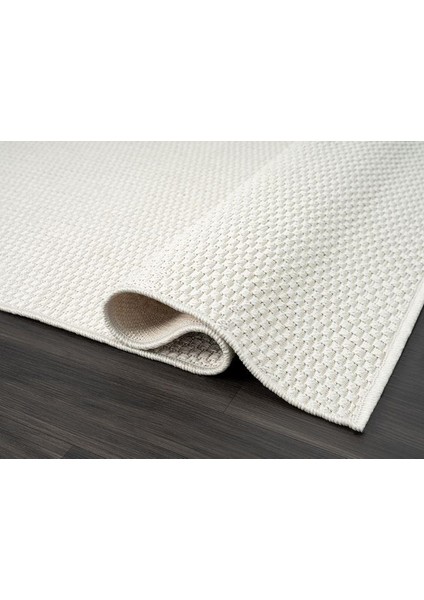 Sisal TB001A Beyaz Modern Desen Jüt Makine Halısı