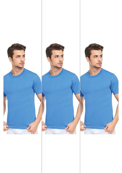 Erkek Slim Fit Sıfır Yaka Fanila T-Shirt 3'lü Paket fiyatları