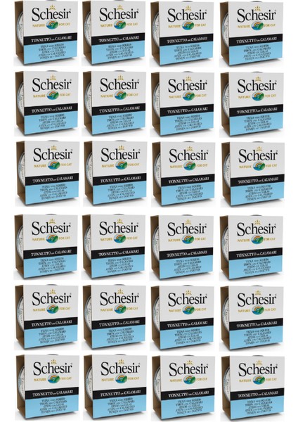 Ton ve Kalamarlı Kedi Konservesi 85 gr. x 24 Adet