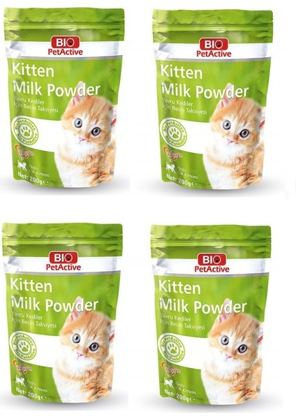 Kitten Milk Powder Yavru Kedi Süt Tozu 200 gr. x 4 Adet