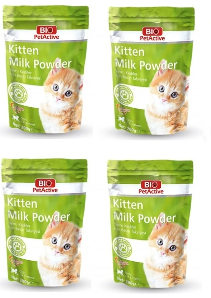 Bio Pet Active Kitten Milk Powder Yavru Kedi Süt Tozu 200 gr. x 4 Adet