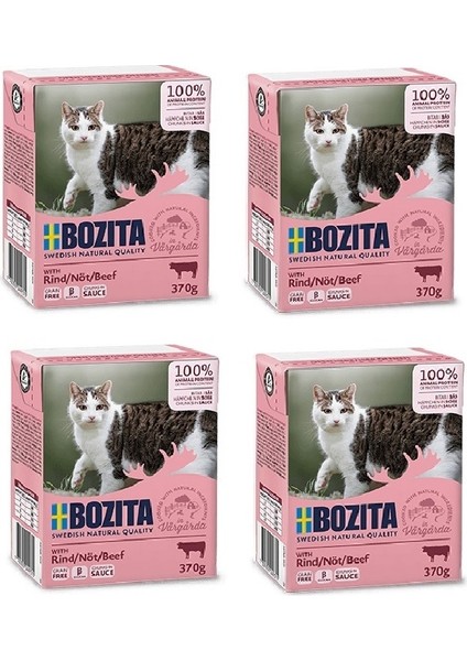 Sığır Etli Tahılsız Kedi Yaş Maması 370 gr. x 4 Adet