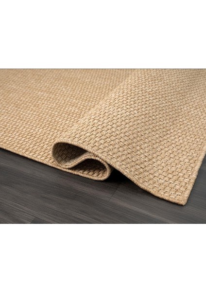 Sisal TB002A Bej Modern Desen Jüt Makine Halısı