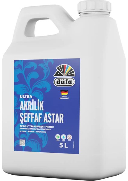 İç Cephe Akrilik Şeffaf Astar 5 l Bidon