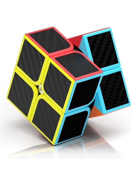 2 Set Professıonal Qy Speed Corbon Fiber Cube Vıp 2li Set 2x2 Zeka Küpü 3x3 Zeka Küpü Rubiks Cube
