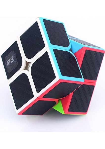 2 Set Professıonal Qy Speed Corbon Fiber Cube Vıp 2li Set 2x2 Zeka Küpü 3x3 Zeka Küpü Rubiks Cube