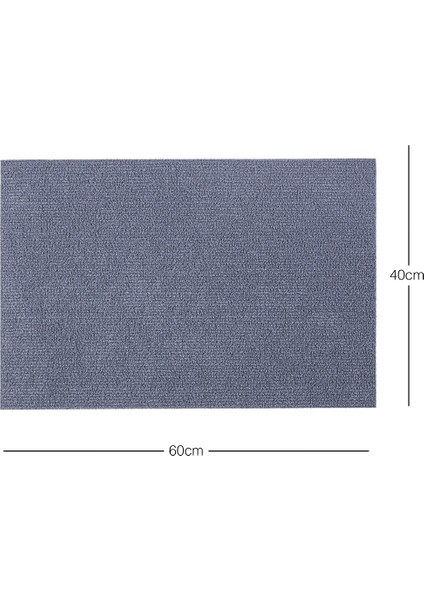 360 Gr Kaymaz Tabanlı Gri Renk Kapı Önü Paspası 40x60 cm
