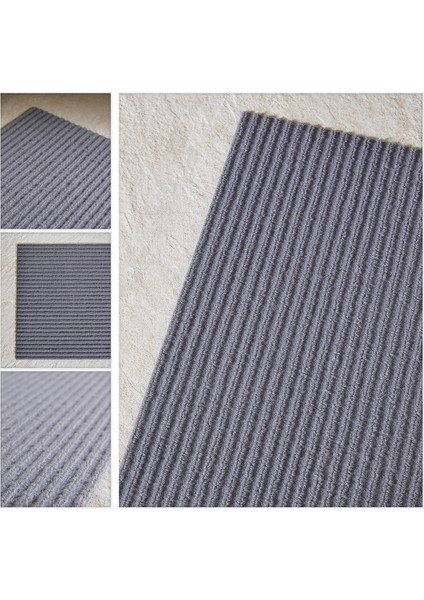 288 Gr Kaymaz Tabanlı Gri Renk Kapı Önü Paspası 40 X 60 Cm