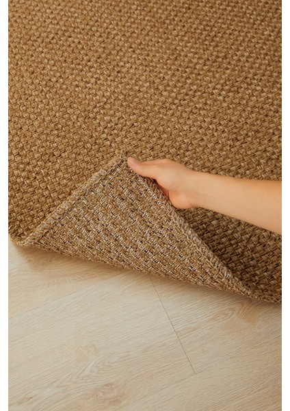 Yıkanabilir Jüt Görünümlü Naturel Renk Hasır Desenli Halı Kilim 200 x 290 cm