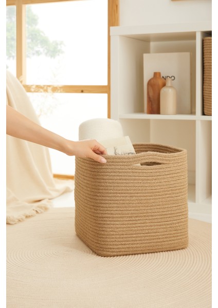 Jüt Dolap İçi Çamaşır Oyuncak Düzenleyici Saklama Sepeti Organizer 30x30x30 cm fiyatları
