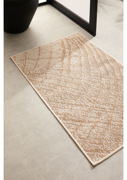 Leke Tutmaz Iç Dış Mekan Bej Renk Desenli Papas 60 x 90 cm