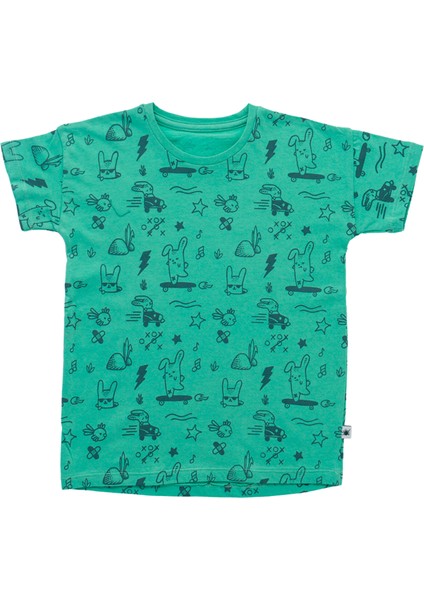 "comfy" Organik Pamuk Tshirt - Yeşil