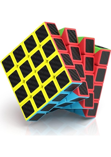 2 Set Vıp Professıonal Qy Speed Cube Corbon Fiber Cube Vıp 2li Set 4x4 5x5 Zeka Küpü Rubiks Cube