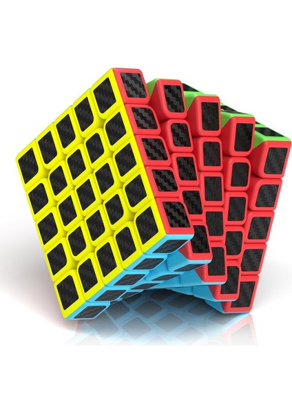 2 Set Vıp Professıonal Qy Speed Cube Corbon Fiber Cube Vıp 2li Set 4x4 5x5 Zeka Küpü Rubiks Cube