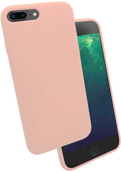 iPhone 7 Plus Uyumlu Zore Silk Silikon-Pembe