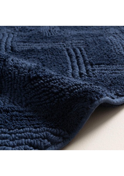 Delmar Banyo Paspası 70X130 cm Marin Mavi
