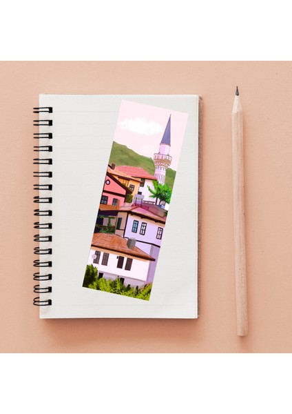 Safranbolu Çizimli Kitap Ayracı 2 adet modelleri