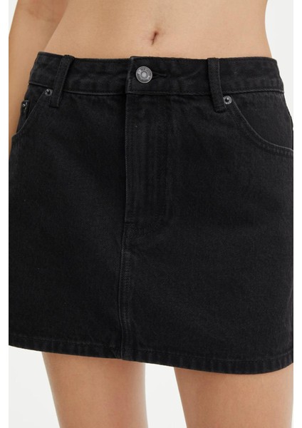 Siyah Mini Jean Etek MG2099 fiyatları