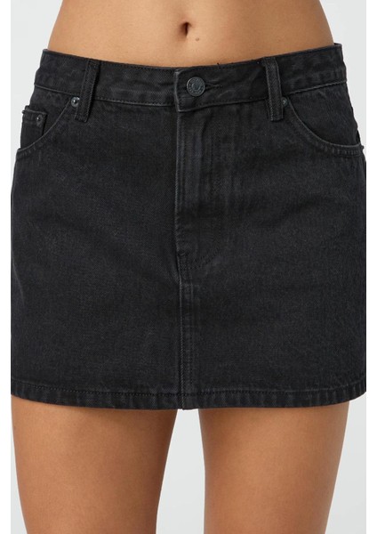 Siyah Mini Jean Etek MG2099 fırsatları
