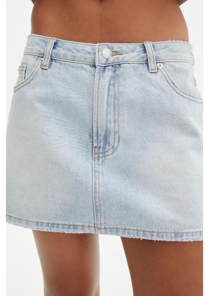 Buz Mavi Mini Jean Etek MG2099 fiyatları