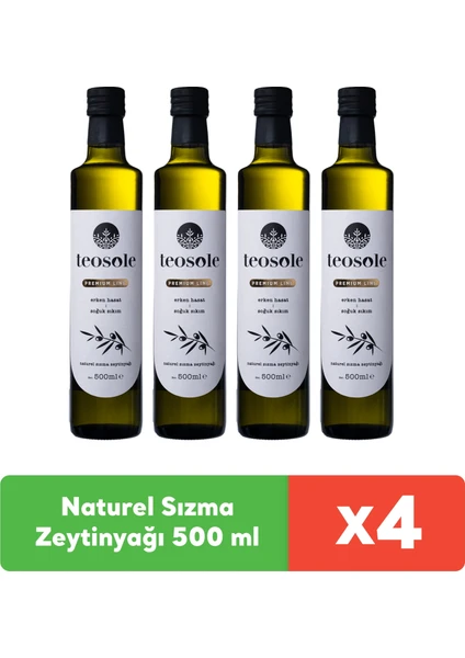 Naturel Sızma Zeytinyağı 500 ml x 4 Adet