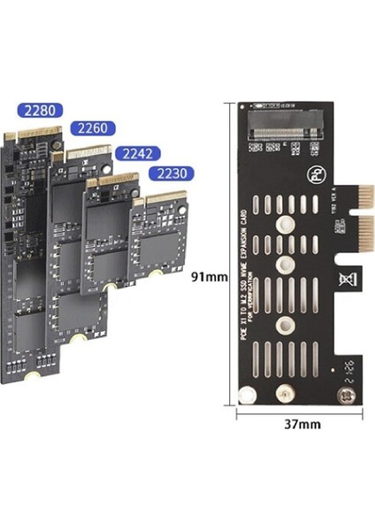 Pci-E Express 3.0 To Nvme SSD M.2 M Key Çevirici Kart