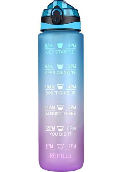 Zaman Işaretleyici ile 1l Spor Su Şişesi Bpa Içermez (Yurt Dışından)