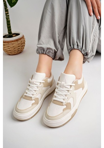 Bej Kadın Sneaker Günlük Ayakkabı modelleri