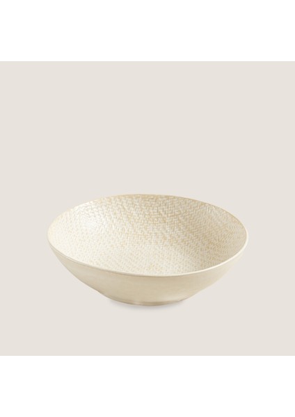 Beja Çukur Tabak 21 cm Krem