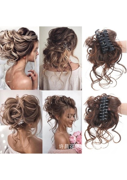 Fabrika Spot Ürünler Peruk Kavrama Kıvırcık Saç Topuz Kabarık Tembel Tomurcuk Headdress Çiçek Kabarık Doğal Uzun Sakal Saç Çantası (Yurt Dışından)