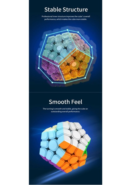 Moyu Megaminx Magnetic Cube - Mıknatıslı Stickersız Akıl Zeka Rübik Küp